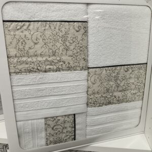 Juego de toallas FLORAL BLANCO