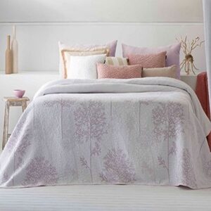 Colcha verano REVERSIBLE LILIT malva 135-150
