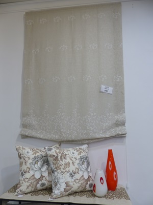 Estor veneciano BORDADO beige-blanco 105x175