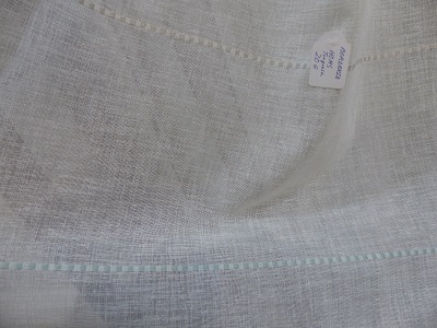 Visillo HOMS raya aguamarina-gris
