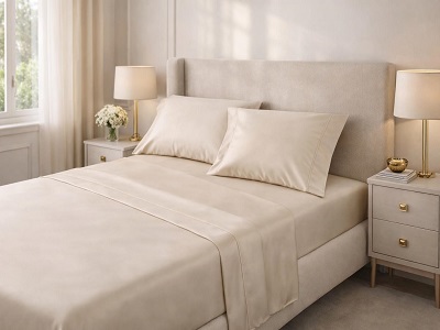 Juego sábanas BAMBÚ natural beige