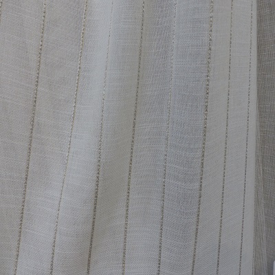 Visillo 9038 beige raya marrón 10% lino